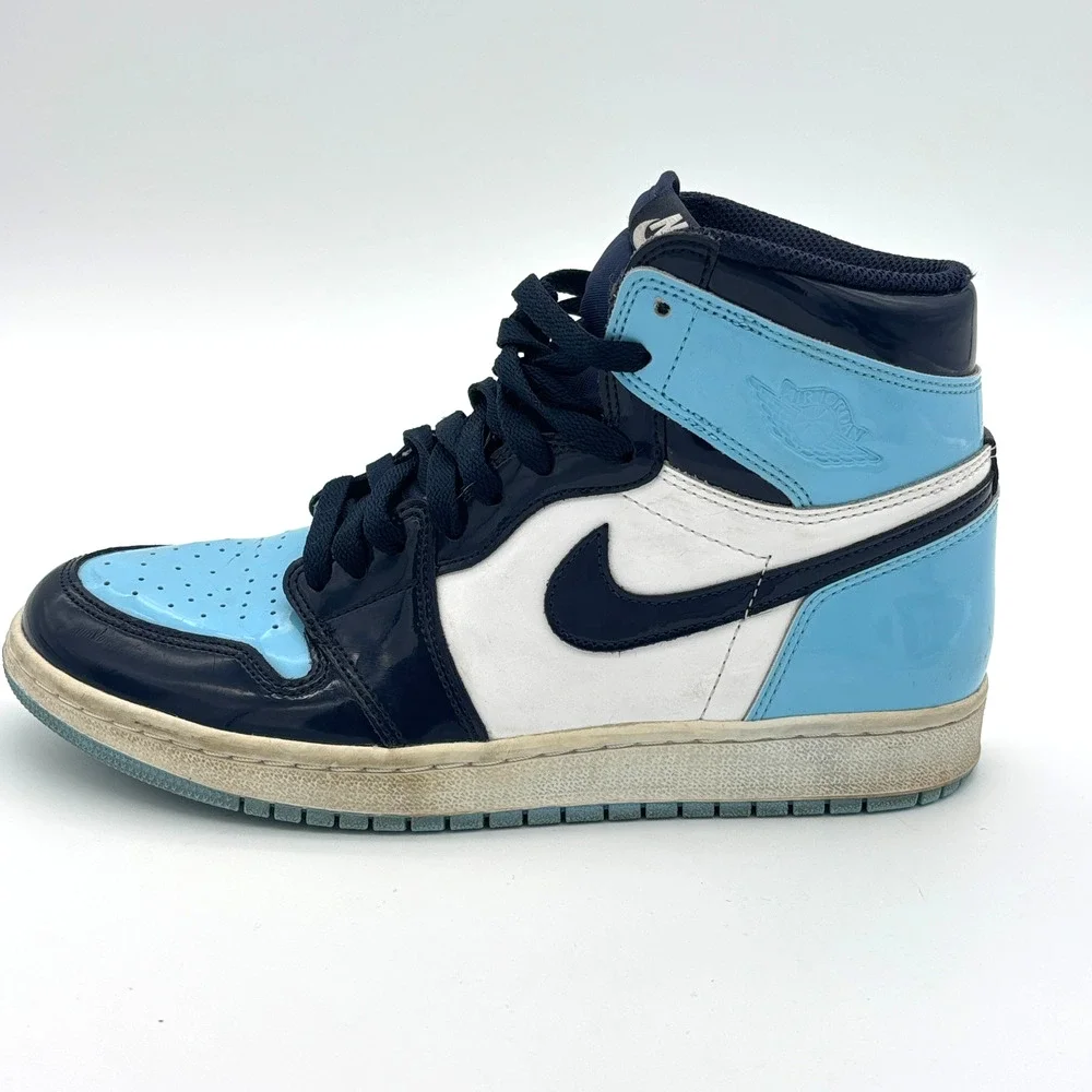 Nike Air Jordan 1 Retro High UNC Patent Blue Chill CD0461-401 Womens 8